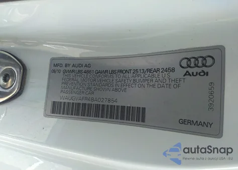 2011 Audi S5 4.2 Premium Plus из США, поврежденный, VIN WAUGVAFR4BA027854
